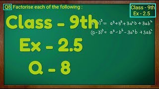 Class  9th Ex  25 Q 8 POLYNOMIALS Maths NCERT CBSE [upl. by Acinorrev]