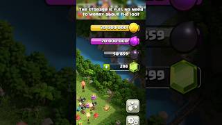 The Storage is Full no Need to worry about the LOOT  shorts clashofclans coc hammerjam [upl. by Adnohsat]