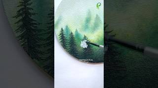 Painting Unbelievable Landscape with Fog 😱 🌲 shorts [upl. by Nyleimaj]