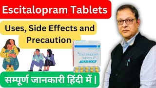 Escitalopram Tablets IP 10 Mg in Hindi  Uses Side Effects and All Details [upl. by Ariahs]