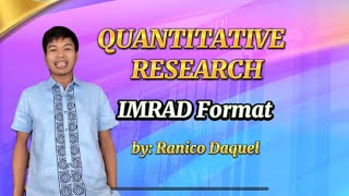 What is IMRAD format in research quantitative and qualitative research research format [upl. by Aicelf235]