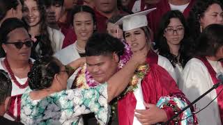 Iam Tongi recieving Leis from his relatives at his Kahuku Graduation [upl. by Grantley]