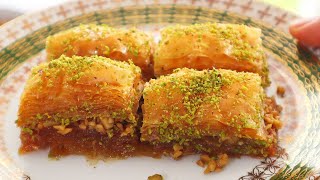 Turkish Baklava With Phyllo Pastry With TIPS FOR BEST HOMEMADE BAKLAVA [upl. by Eilasor]