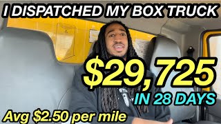 Dispatch Tips  I Dispatched 29725 In 28 Days Box Truck Bros [upl. by Cresa]