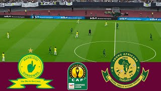 Mamelodi Sundowns vs Young Africans CAF Champion League 2324 Full MatchVideoGame PES 2021 [upl. by Mickie]