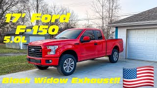 2017 50 F150 Black Widow Exhaust Cold Start amp Idle 50 Ford F150 Black Widow Venom 250 Muffler [upl. by Kenwrick]