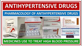 ANTIHYPERTENSIVE DRUGS PHARMACOLOGY BASIC USE OF MEDICINES TREATMENT OF HYPERTENSION HIGH BP [upl. by Ronyar]