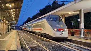 TRENI DAGOSTO IN TRANSITO stazione di cattolica e crevalcore [upl. by Blood]