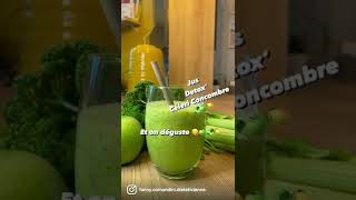 Une recette de jus détox vert maison au céleri concombre pomme et citron 🍏🍋 [upl. by Yevol504]