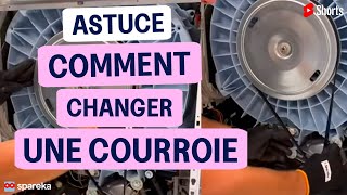 Changer une courroie de lavelinge 👉 in the👃  tips tutorial reparation courroie lavelinge [upl. by Anikes]