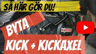 BYTA KICK OCH KICKAXEL PÃ… EN BAOTIAN MOPED  KINA MOPPE  BAOTIAN CLASSIC  GY6 50  BT49QT [upl. by Panther]