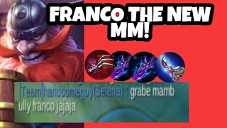 FRANCO THE NEW MARKSMAN  TOP GLOBAL TROLL FRANCO MM BUILD MOBILE LEGENDS GAMEPLAY TUTORIAL 2020 [upl. by Llenram]