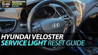 HYUNDAI Veloster Service Light Reset Guide [upl. by Clark]