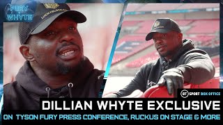 quotIf He Pushed Me I’d Start Swingingquot 😤 Dillian Whyte on Tyson Fury Presser Ruckus on Stage amp More [upl. by Allyson233]