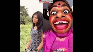 Amala vs Legend❤️🖤 trending amalashaji duet love ytshorts dance shorts trending viralshorts [upl. by Ardeed]