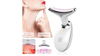 Thermal Neck Lifting and Tighten Massager Electric Microcurrent Wrinkle Face Beauty Device for Woman [upl. by Ferreby]