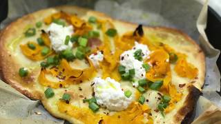 Butternut squash and Ricotta pizza wGarlic oil [upl. by Dobbins]