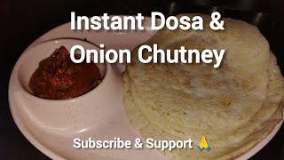 ದಿಡಿರ್ ದೋಸೆ ಮತ್ತು ಈರುಳ್ಳಿ ಚಟ್ನಿ  instant dosa amp onion Chutney AishwaryaSi3r [upl. by Hacissej451]