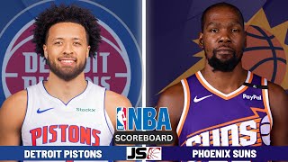 Detroit Pistons vs Phoenix Suns  NBA Live Scoreboard 2024 [upl. by Bowie603]