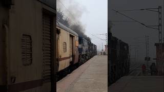 Heavy smokers Guntkal Wdm3d twins departing with 17609 Patna Purna Weekly express 🔥 wdm3d powerful [upl. by Barker665]