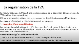 Cession des immobilisation  Régularisation de la TVA [upl. by Ocram307]