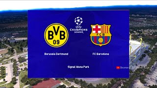 PES 2025 Gameplay Uefa Champions League  Borussia Dortmund vs FC Barcelona [upl. by Fraze]