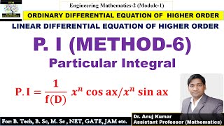 Particular Integral  Method6  Special Case  Linear Differential Equation of Higher Order [upl. by Finer248]