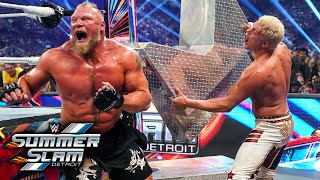 Cody Rhodes vs Brock Lesnar SummerSlam 2023 Highlights [upl. by Ekez704]