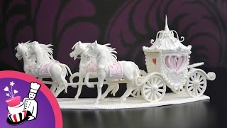 Tutorial How To Make A Sugar Horse And Carriage Centerpiece [upl. by Fausta856]