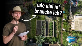 So viel FLÄCHE brauchst du für eine SELBSTVERSORGUNG mit Tieren und ohne [upl. by Titania]