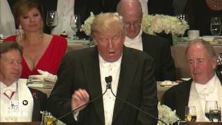 Watch full Al Smith dinner speeches from Trump Clinton [upl. by Thorny224]