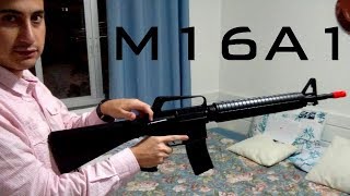 UnboxTeste Rifle M16A1 Spring Airsoft [upl. by Burr]