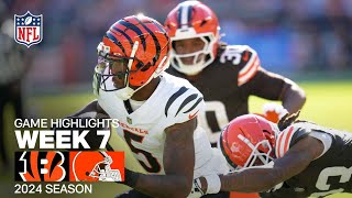 Cincinnati Bengals vs Cleveland Browns  2024 Week 7 Game Highlights [upl. by Dory789]