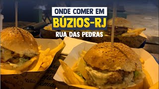 Onde comer em Búzios na rua das Pedras a NOITE Barato Restaurantes em Búzios RJ [upl. by Rafi]