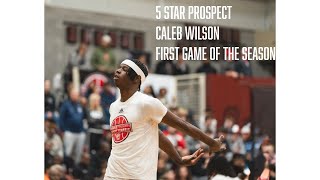 5 star Caleb Wilson puts up 24 amp 16 in front of Trae Young Joe Johnson amp Josh Smith [upl. by Yenitsed84]