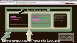 CSS3 Rounded Corners Web Design Tutorial  Dreamweaver [upl. by Amairam]