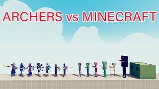 ARCHERS Team vs MINECRAFT Team  Totally Accurate Battle Simulator TABS [upl. by Nehemiah]