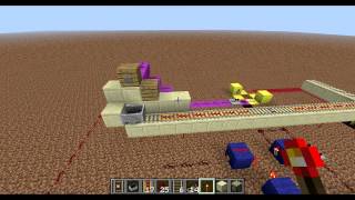 Minecraft Automatischer Bahnhof mit Piston  RedstoneSystem Tutorial [upl. by Kendre]