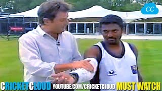 Legend Muttiah Muralitharan Bowling with STEEL ARM Brace  Proving his Action is LEGAL [upl. by Trainor]