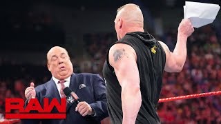 Brock Lesnar learns an important Money in the Bank detail Raw May 27 2019 [upl. by Goldston]