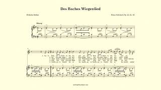 Des baches wiegenlied  schubert  accompaniment C major [upl. by Lilybel386]