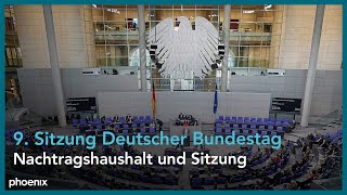 9 Sitzung des Deutschen Bundestages ua zu Nachtragshaushalt und Sitzordnung am 161221 [upl. by Arimay]