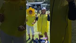 Solheim Cup fans bringing the vibes last week in the festival village 🌼🇪🇺Bring on 2026 💙 [upl. by Eitnom]