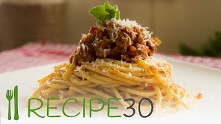 Spaghetti Bolognese recipe with pork and beef by wwwrecipe30com [upl. by Lundell61]