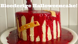 Recept voor Bloederige Halloween Taart  Bakken met Bastaart [upl. by Ariadne]