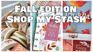 SHOP MY PLANNER STASH  FALL REFRESH FOR NOVEMBER  NEW STICKERS  PLANNER DESK SETUP [upl. by Yart]