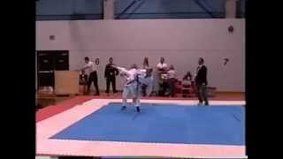 KARATE 3 second KNOCKOUT spinning hook kick [upl. by Innek68]