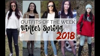 Outfits Of The Week WinterSpring 2018  Sabrina Katharina [upl. by Aivlis]