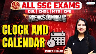 Clock and Calendar  Reasoning  SSC Exams 2024  Ritika Tomar [upl. by Greenwald714]