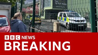 Wales school incident Three injured and one arrested in suspected stabbing  BBC News [upl. by Shriver664]